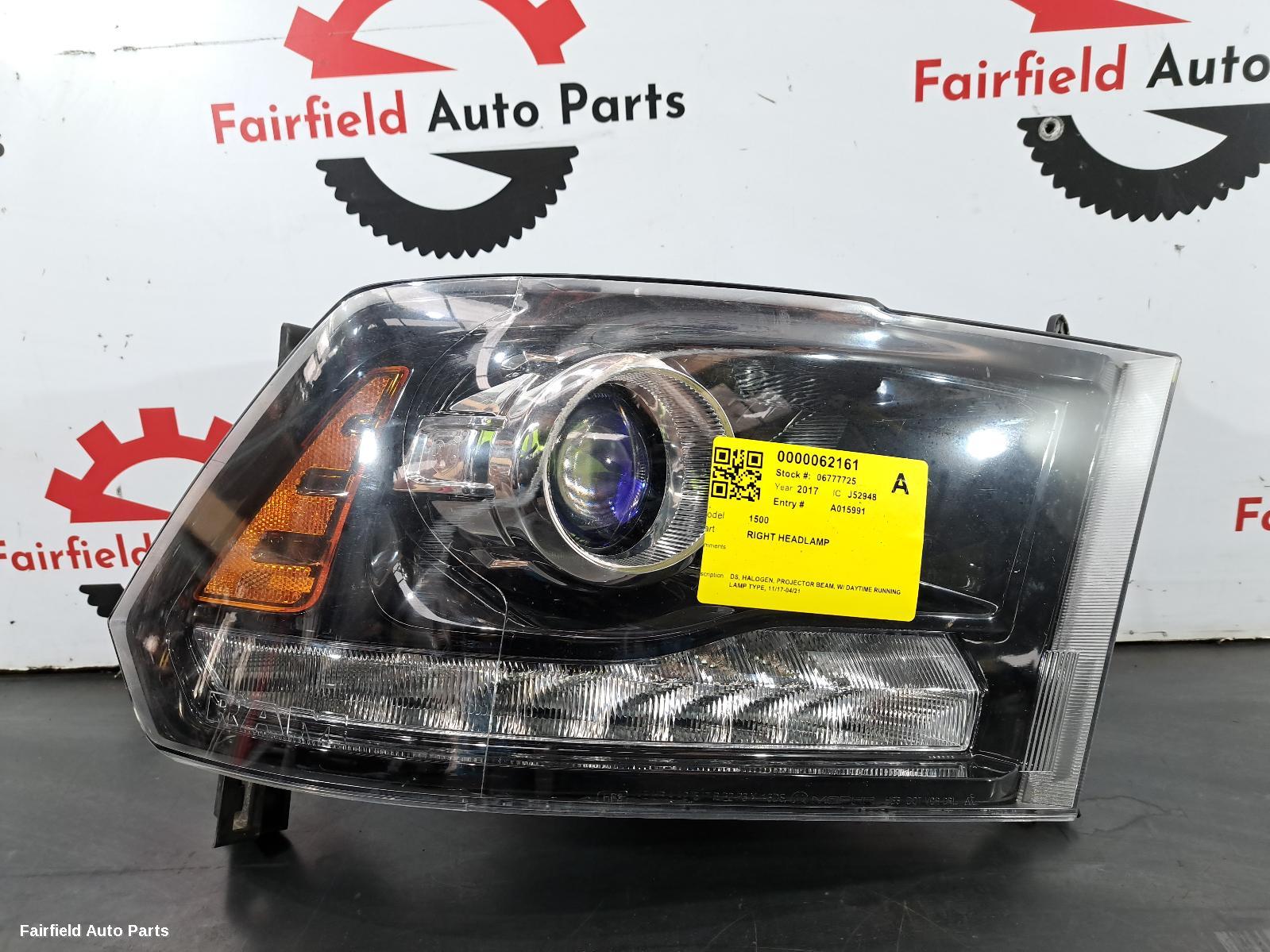 2017-2023 Ram 1500 Right Headlamp