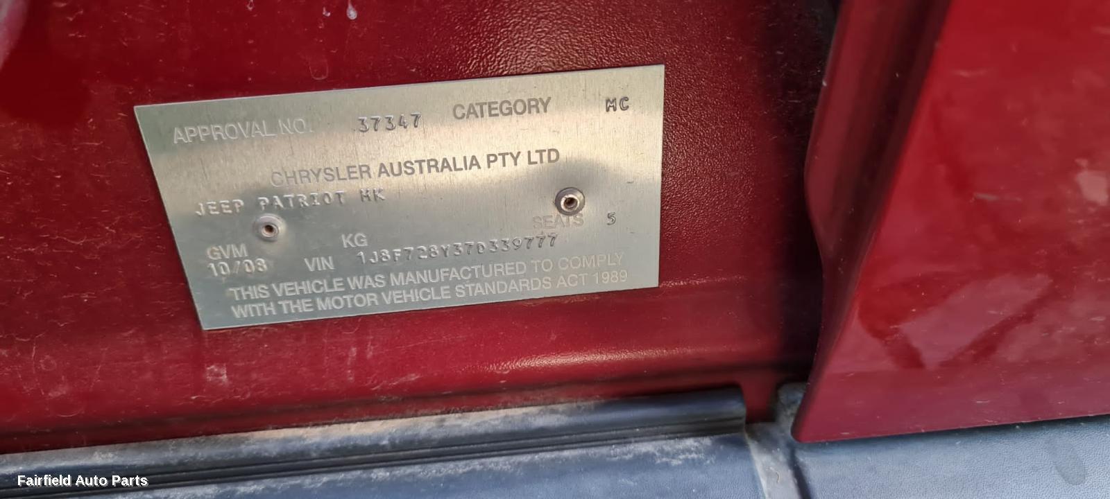 2008 Jeep Patriot Front Bumper