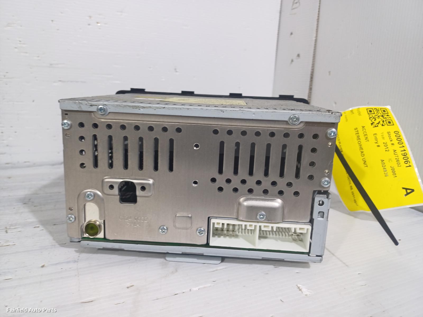 2011-2015 Hyundai Accent Radio Cd Dvd Sat Tv