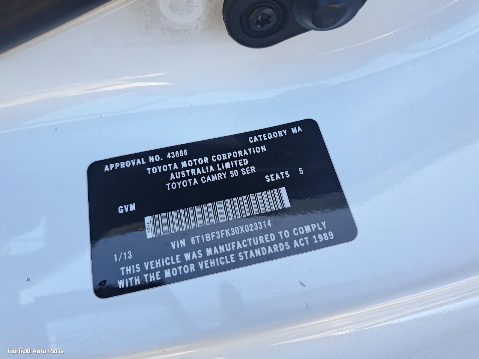 2013 Toyota Camry A C Condenser