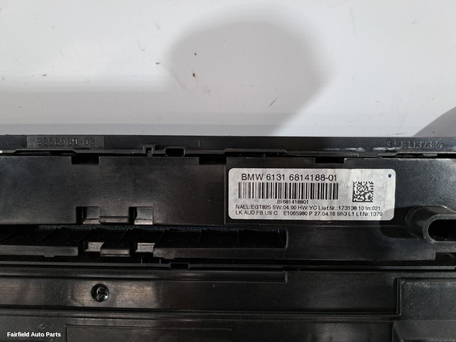 2015-2019 Bmw 3 Series Heater Ac Controls