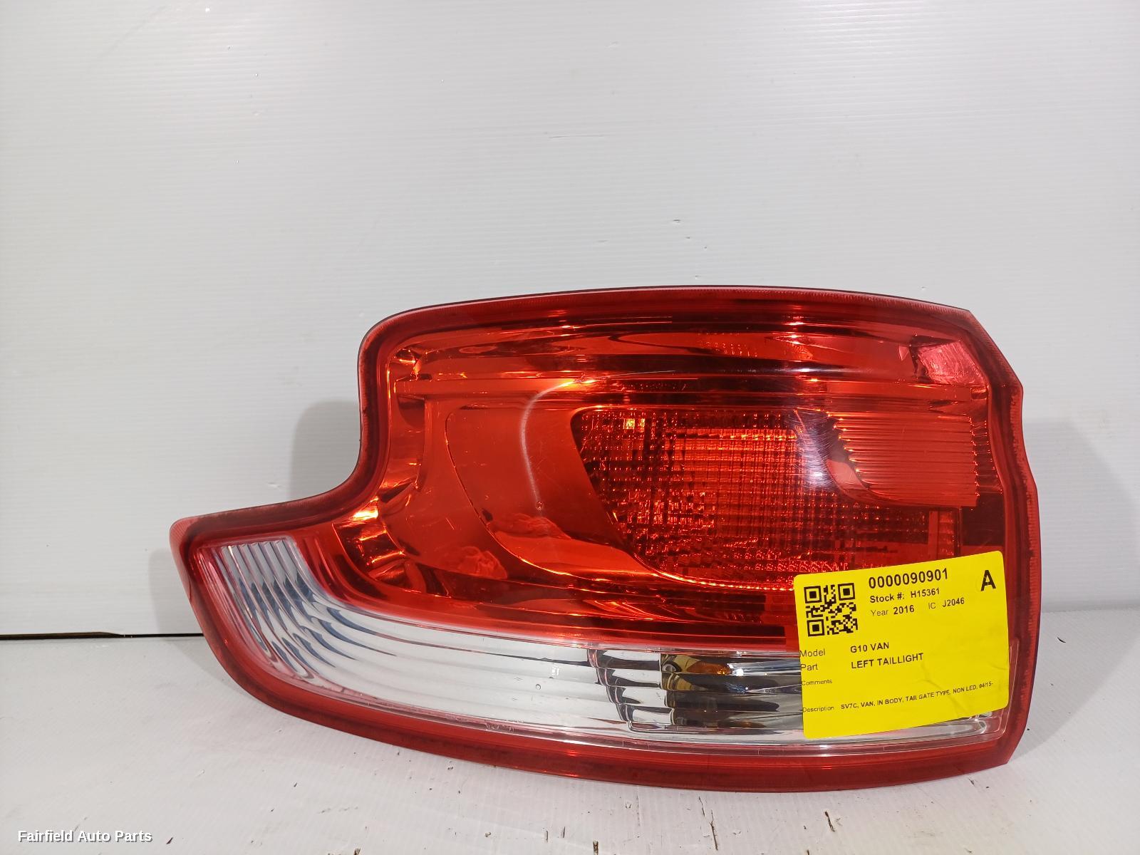 2015-2025 Ldv G10 Left Taillight