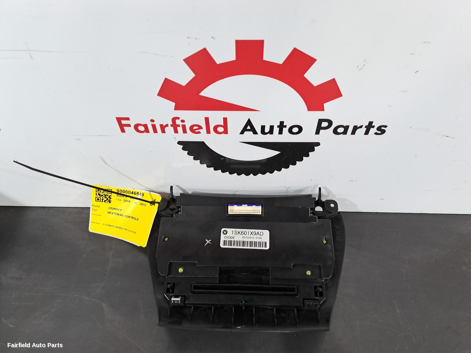 2014 Dodge Journey Heater Ac Controls