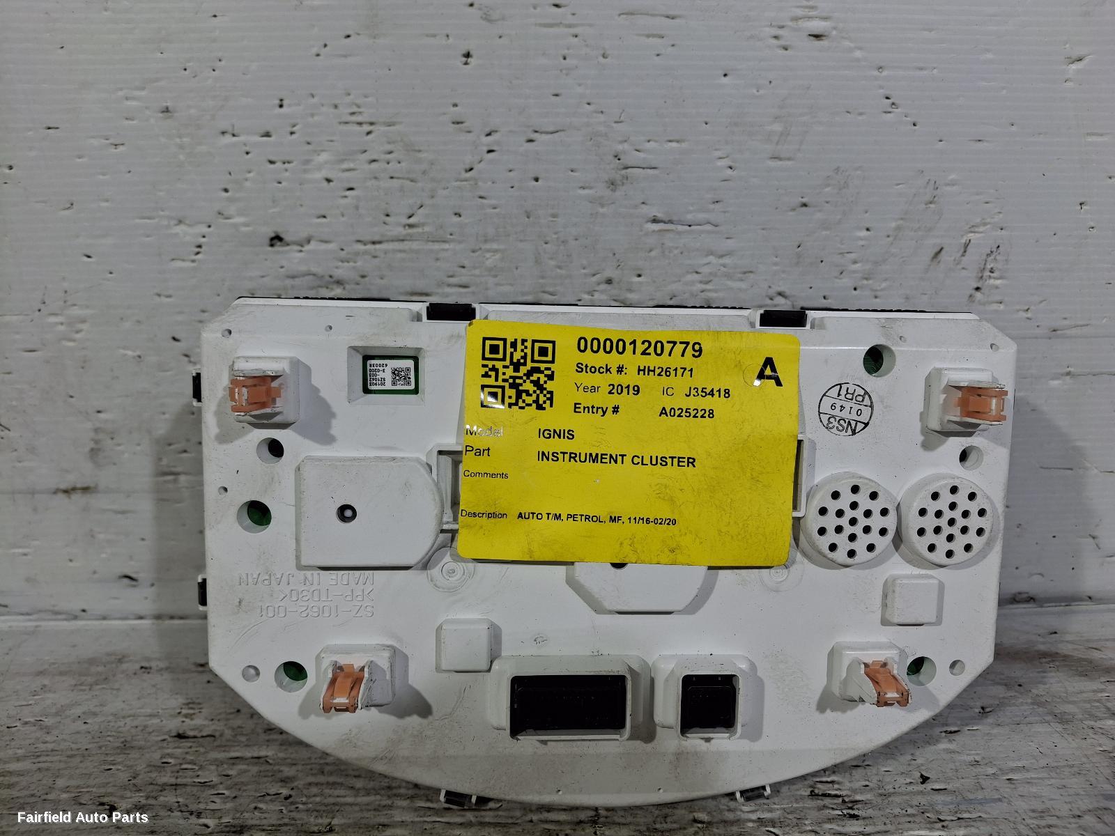 2016-2020 Suzuki Ignis Instrument Cluster