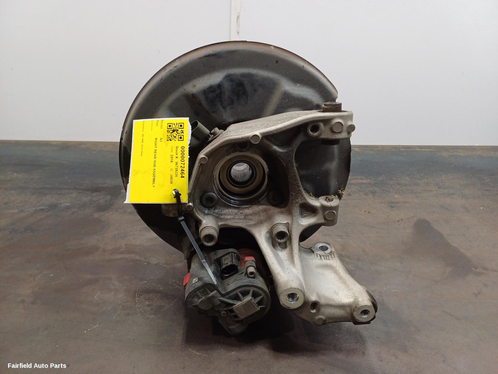 2013-2020 Audi A3 Right Rear Hub Assembly