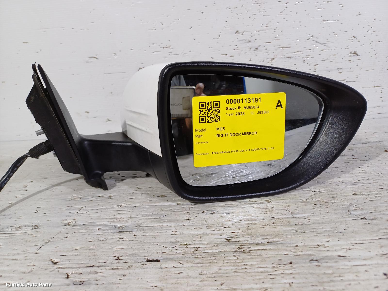 2023-2024 Mg Mg5 Right Door Mirror