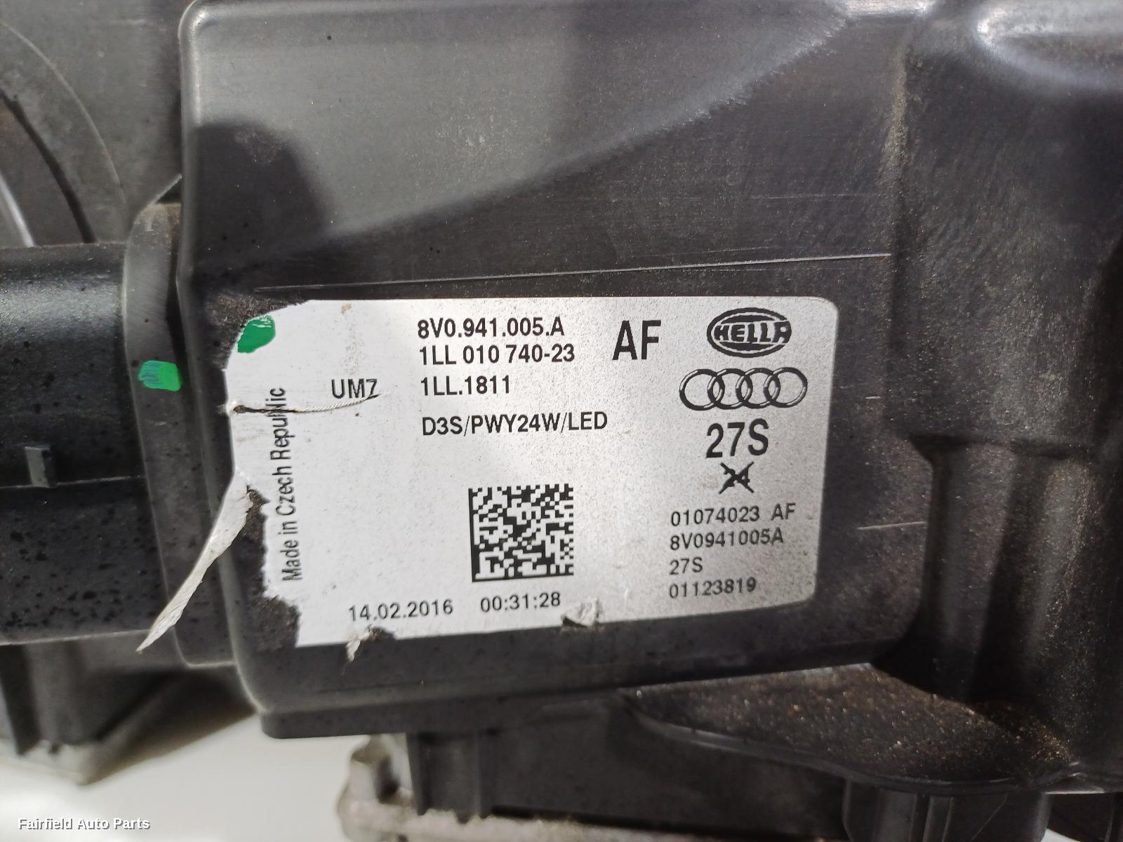 2013-2016 Audi A3 Left Headlamp