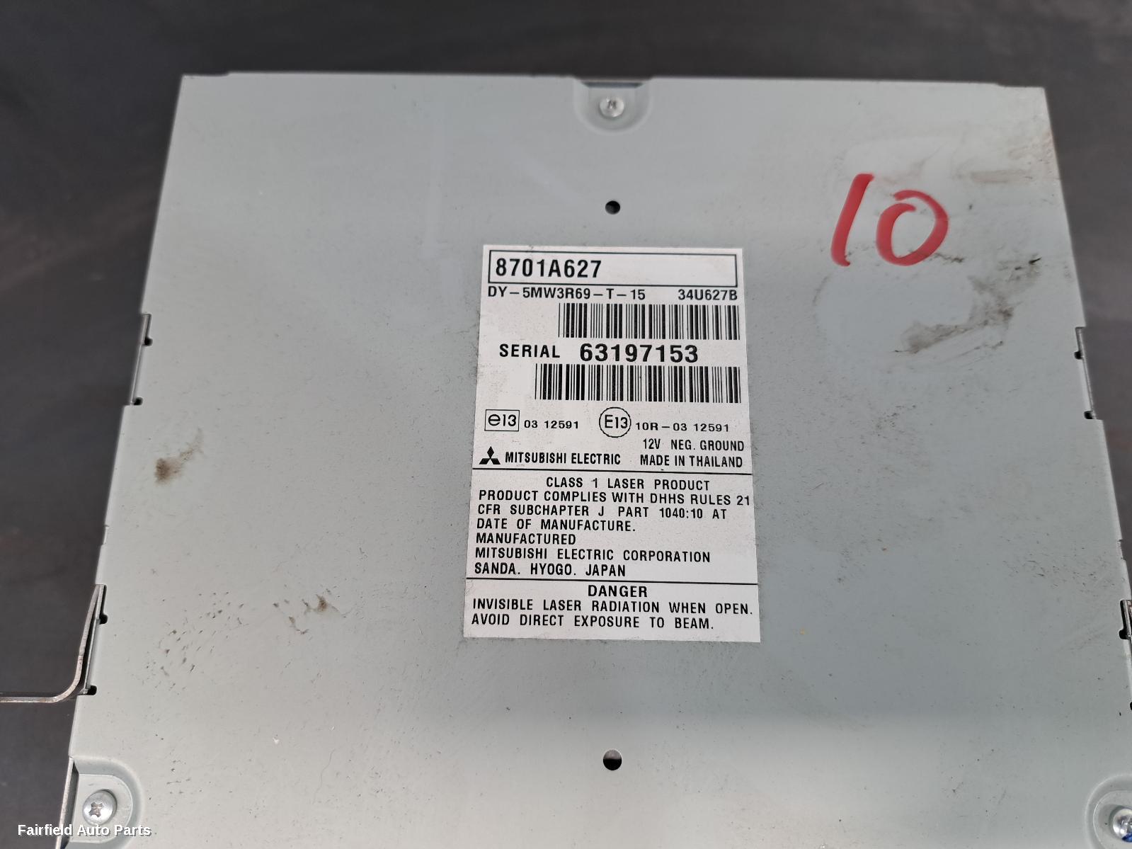 2012-2016 Mitsubishi Outlander Radio Cd Dvd Sat Tv