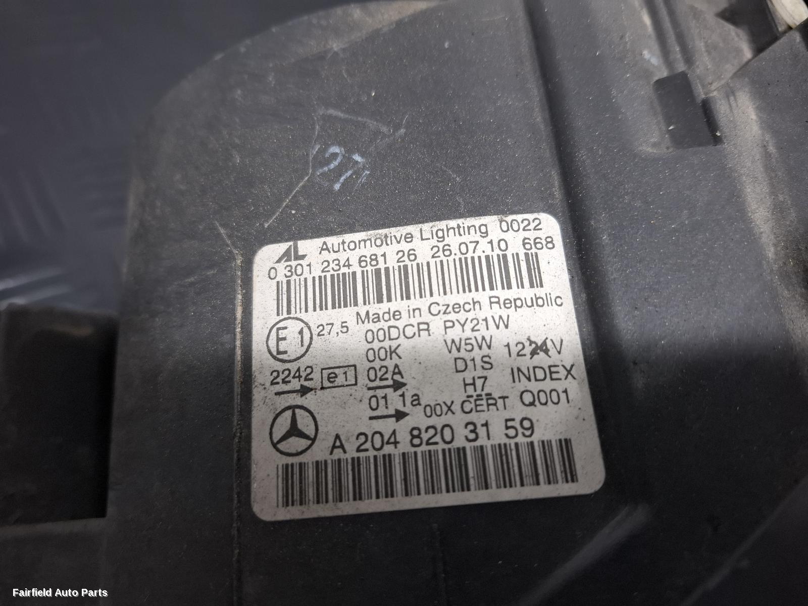 2007-2011 Mercedes C Class Left Headlamp