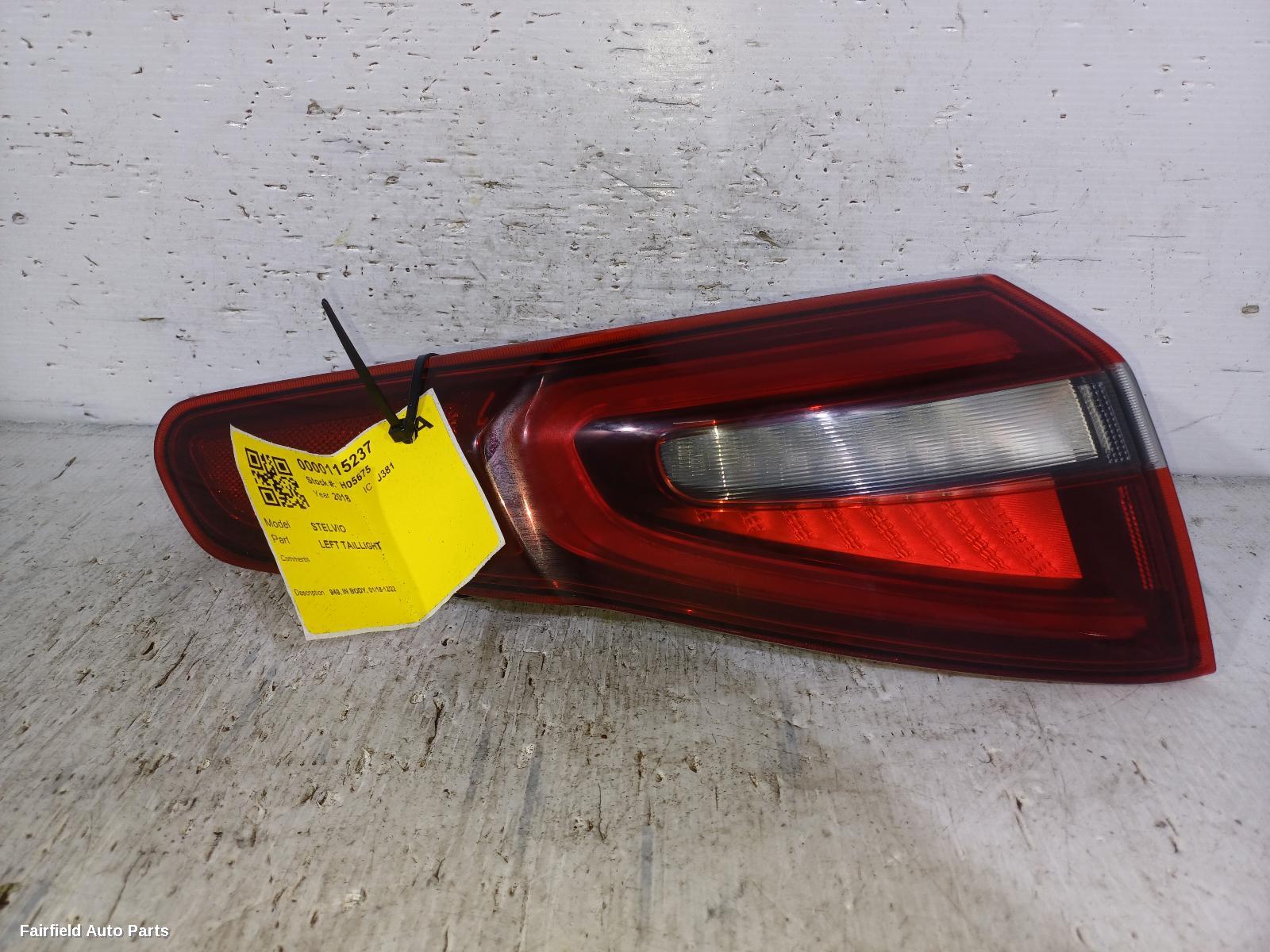2018-2022 Alfa Romeo Stelvio Left Taillight