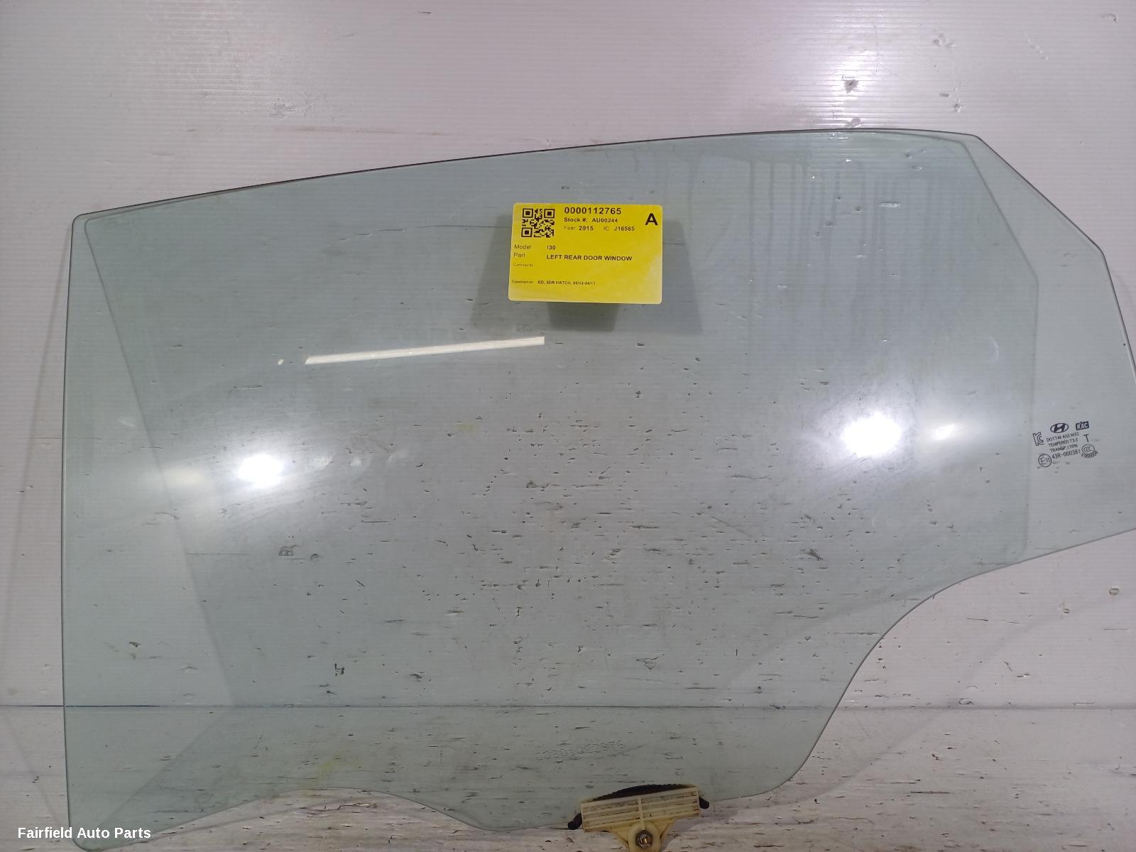 2012-2017 Hyundai I30 Left Rear Door Window