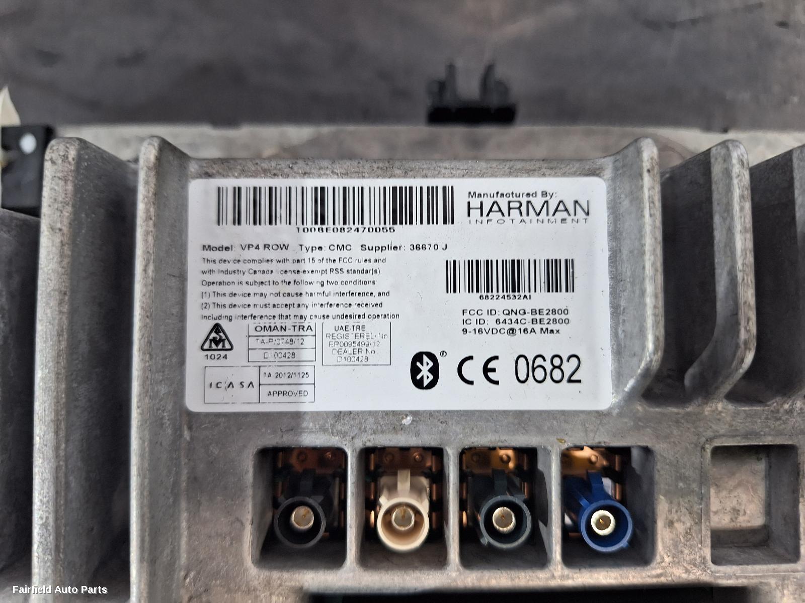 2014 Jeep Grandcherokee Radio Cd Dvd Sat Tv