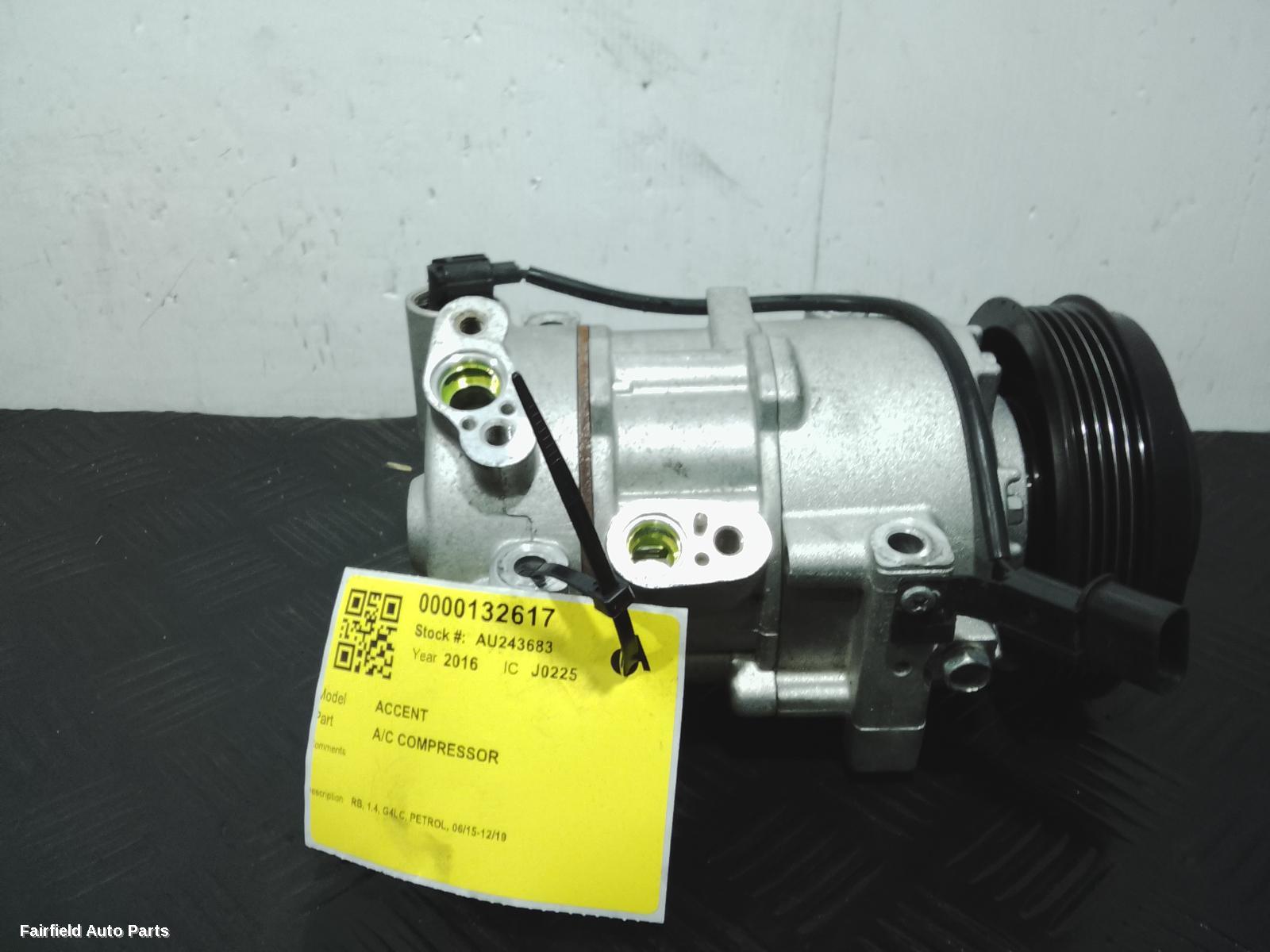 2015-2019 Hyundai Accent A C Compressor