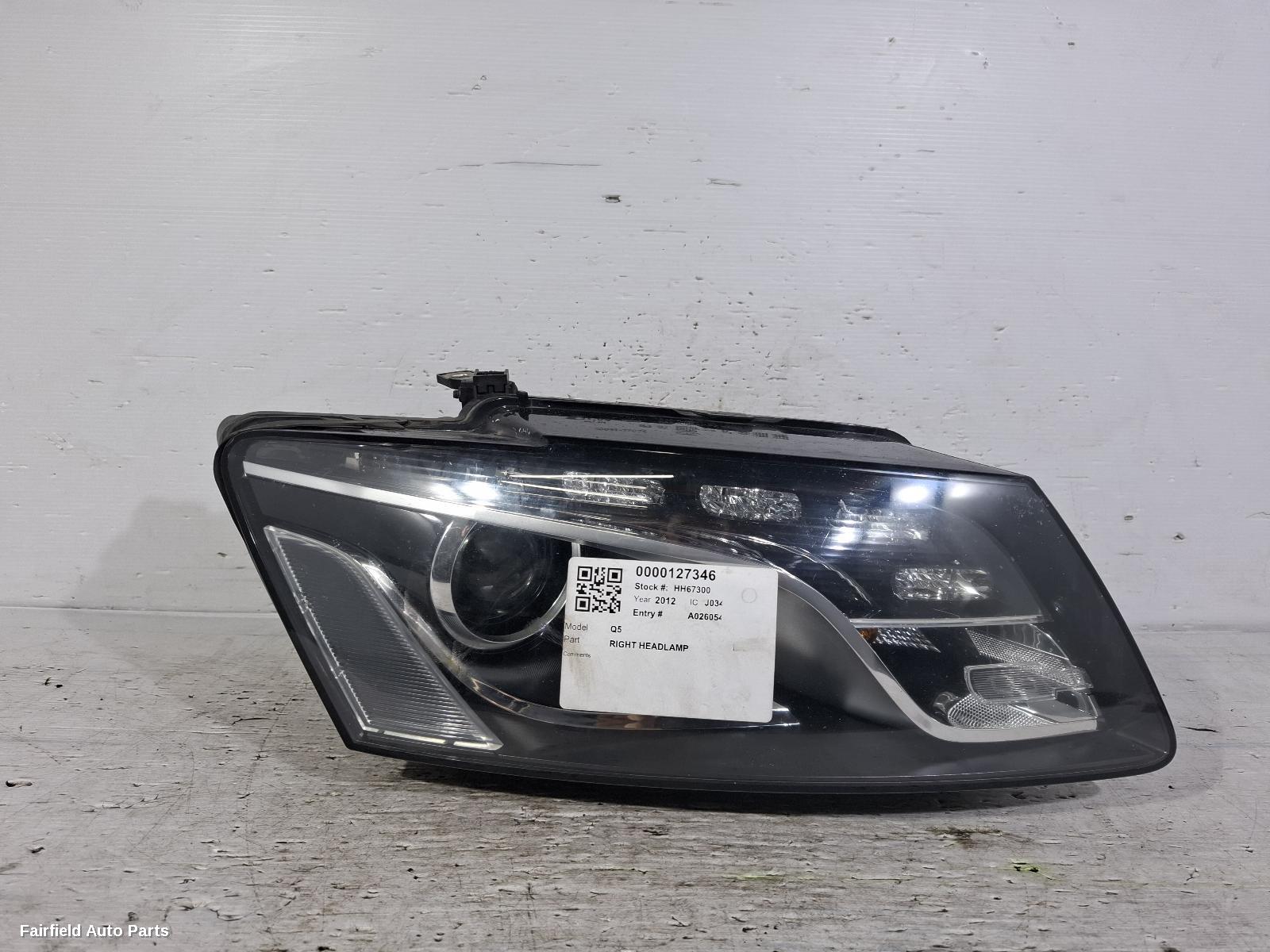 2008-2012 Audi Q5 Right Headlamp