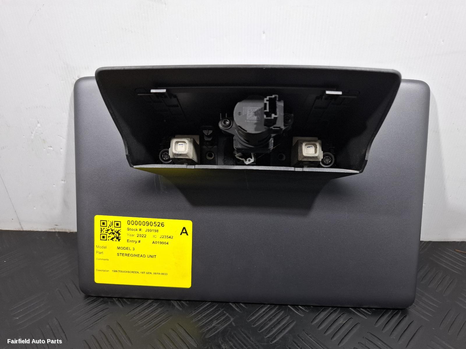 2019-2023 Tesla Model 3 Radio Cd Dvd Sat Tv