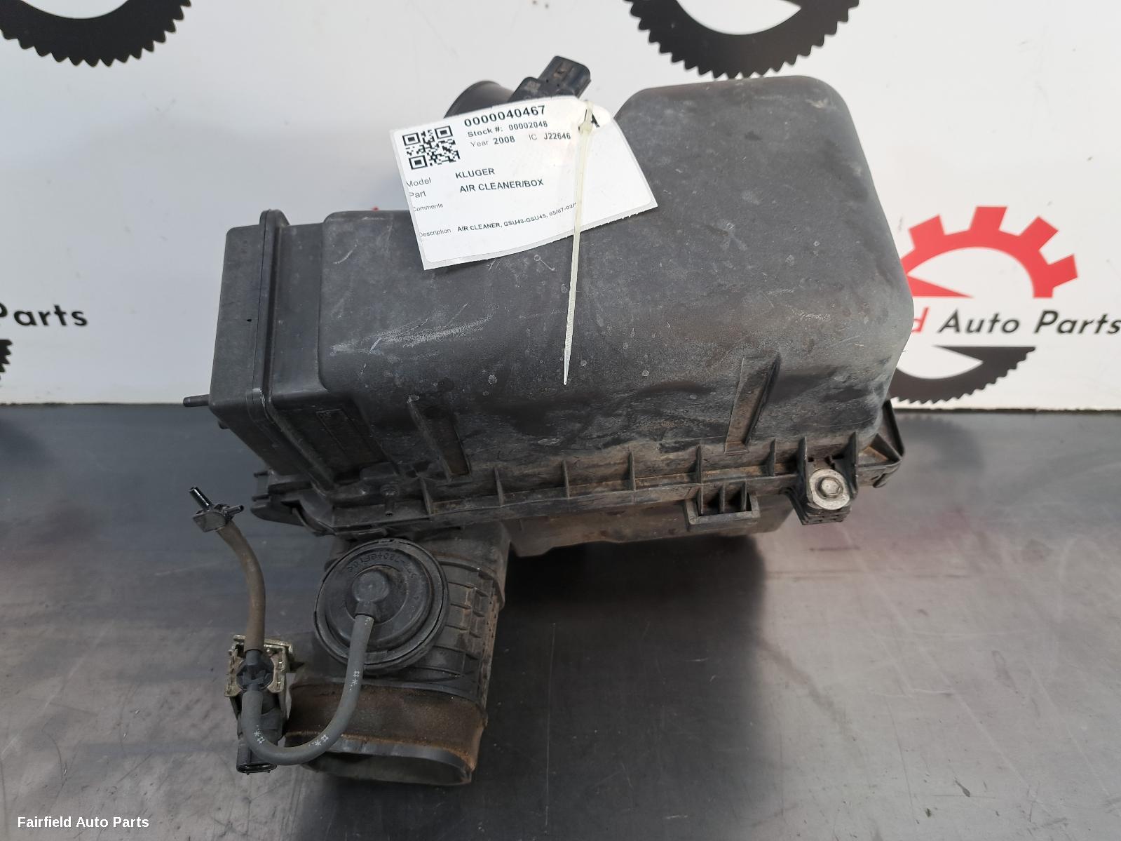 2007-2014 Toyota Kluger Air Cleaner Box