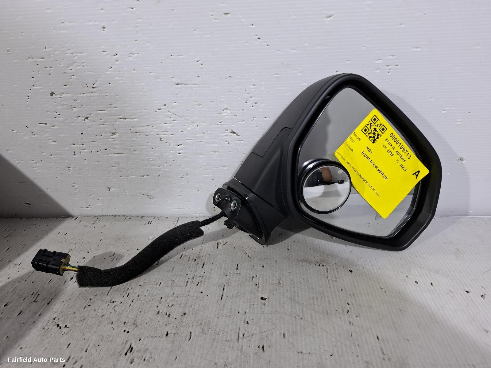 2016-2024 Mg Mg3 Right Door Mirror