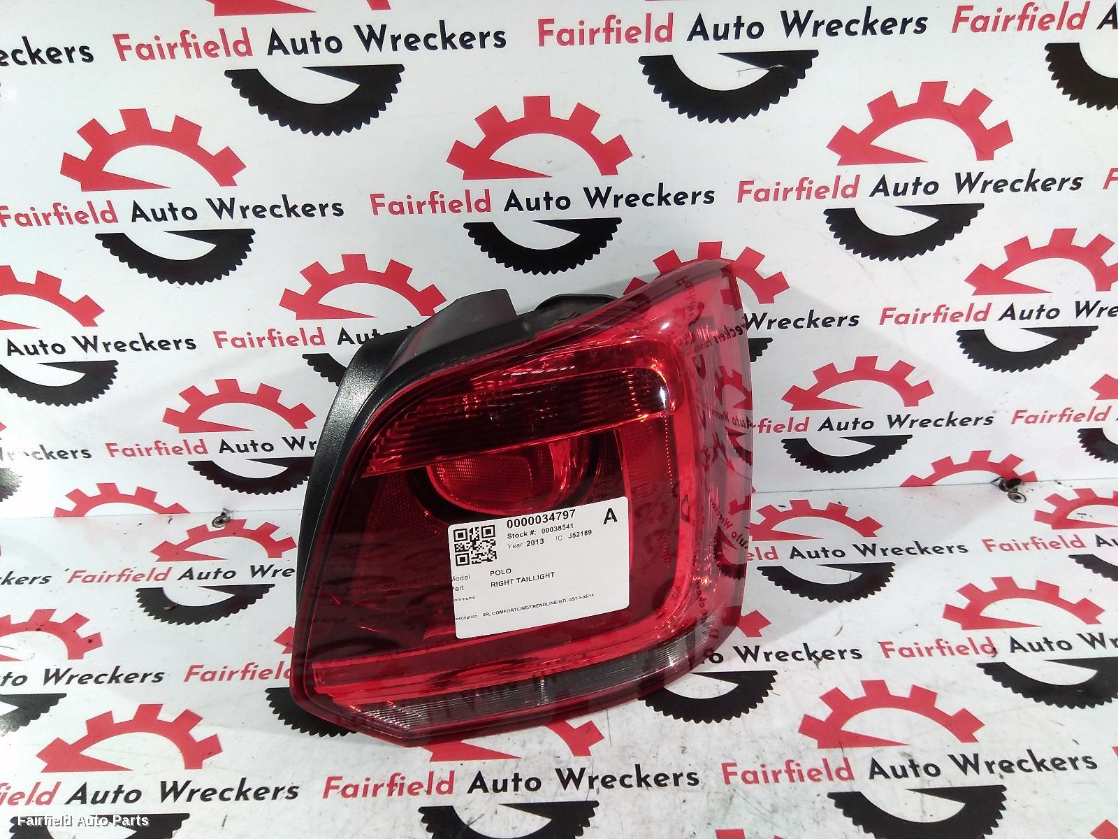 2013 Volkswagen Polo Right Taillight