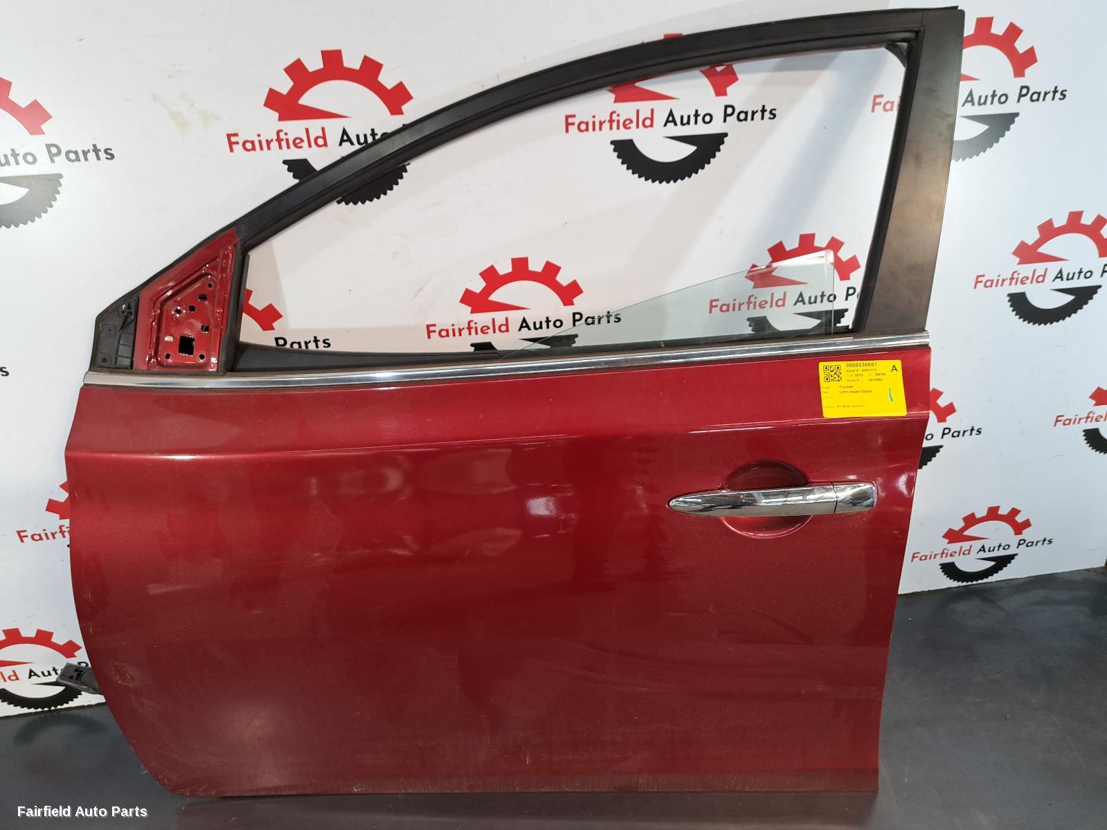 2012-2017 Nissan Pulsar Left Front Door