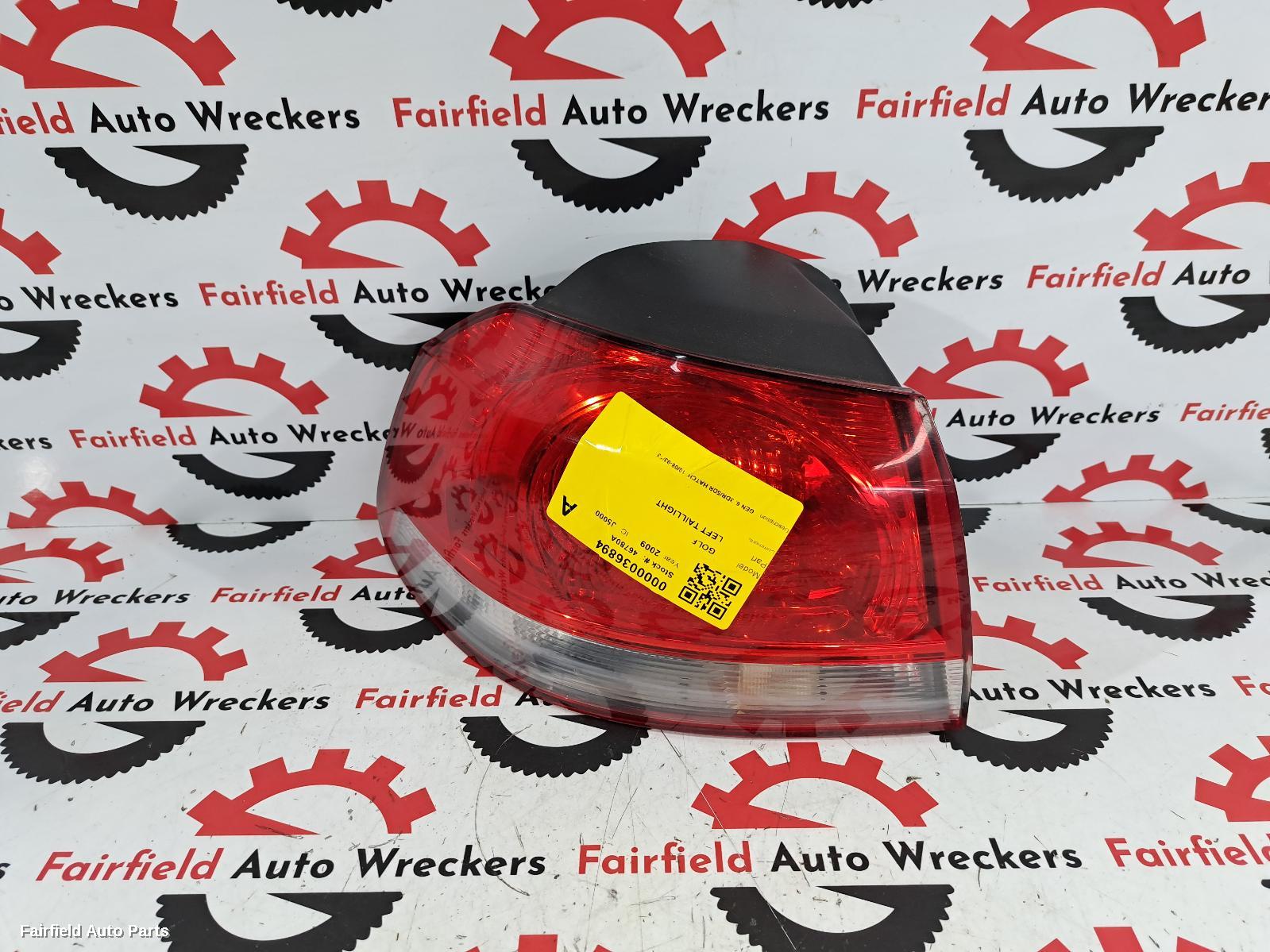 2009 Volkswagen Golf Left Taillight