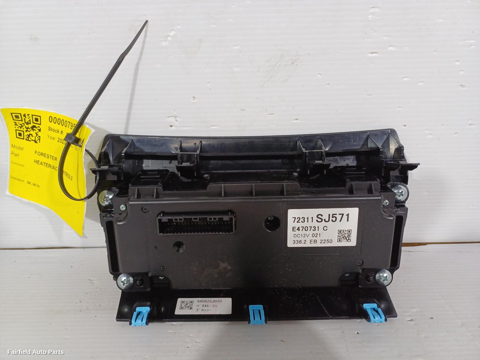 2018-2024 Subaru Forester Heater Ac Controls
