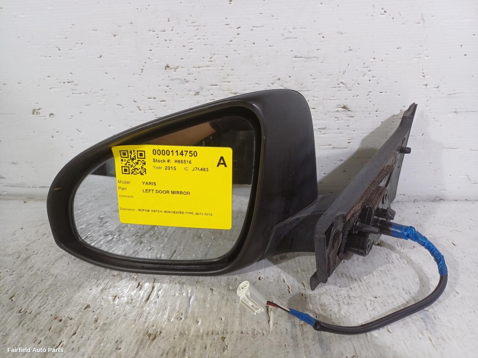 2011-2019 Toyota Yaris Left Door Mirror