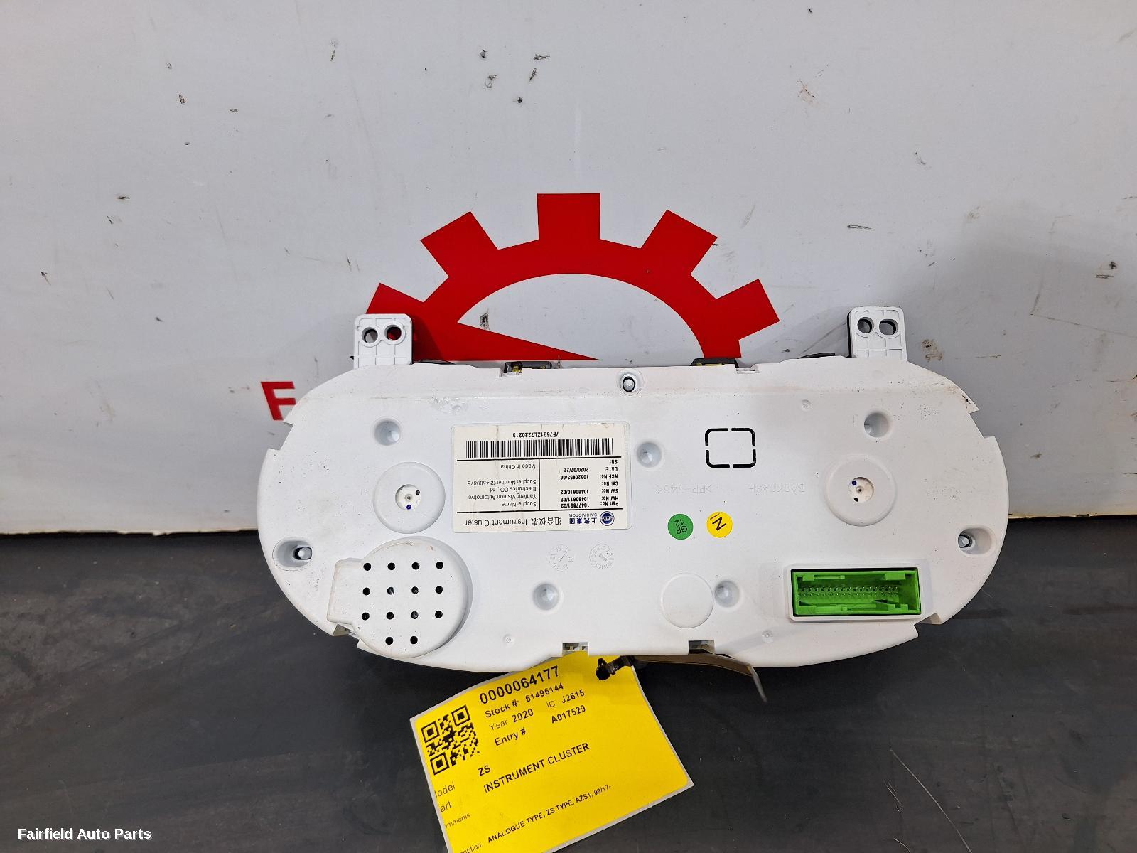 2017-2024 Mg Zs Instrument Cluster