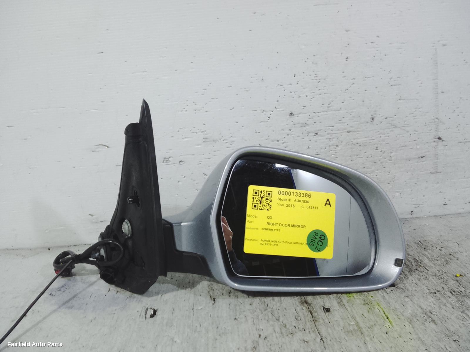 2012-2018 Audi Q3 Right Door Mirror
