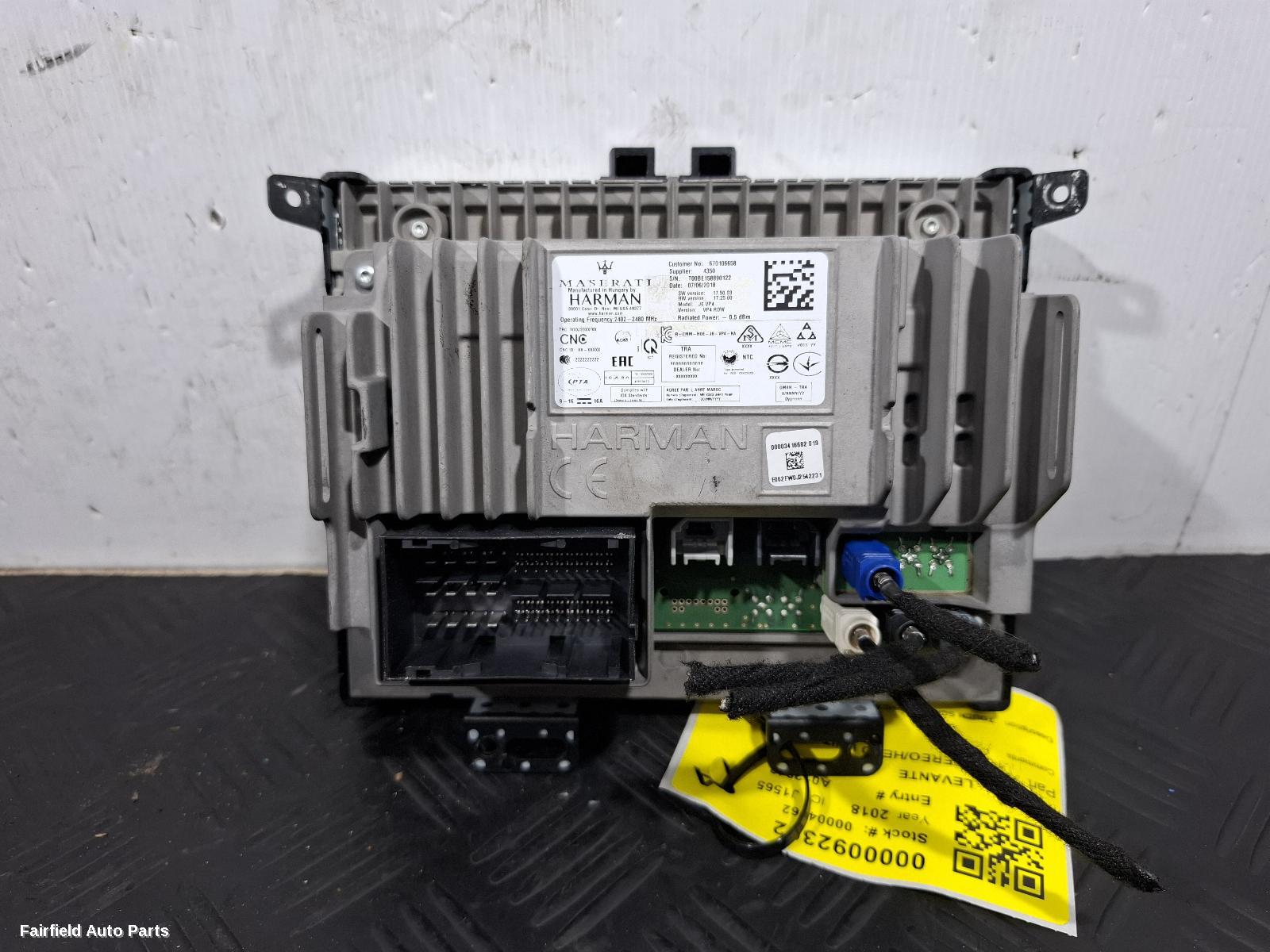 2016-2022 Maserati Levante Radio Cd Dvd Sat Tv