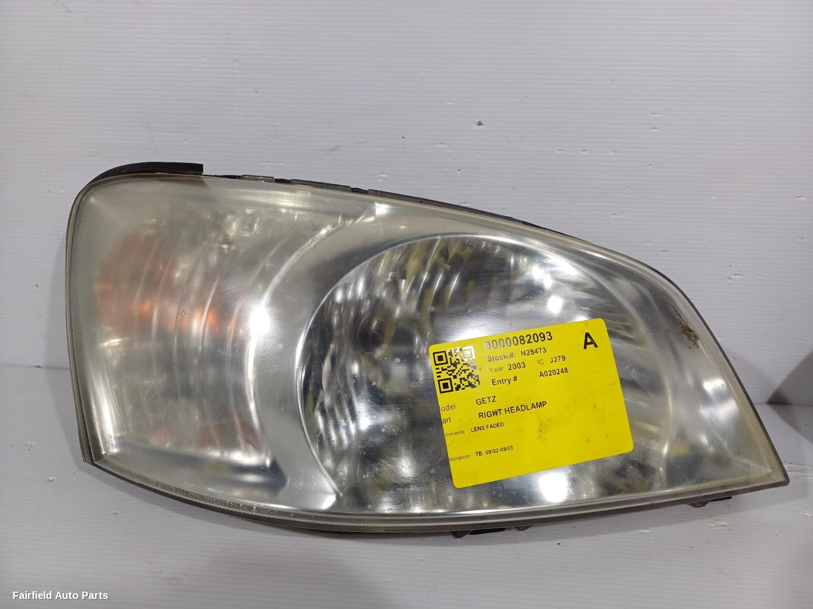 2002-2005 Hyundai Getz Right Headlamp