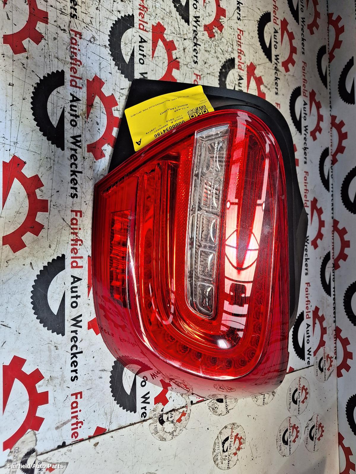 2015 Mercedes A Class Right Taillight