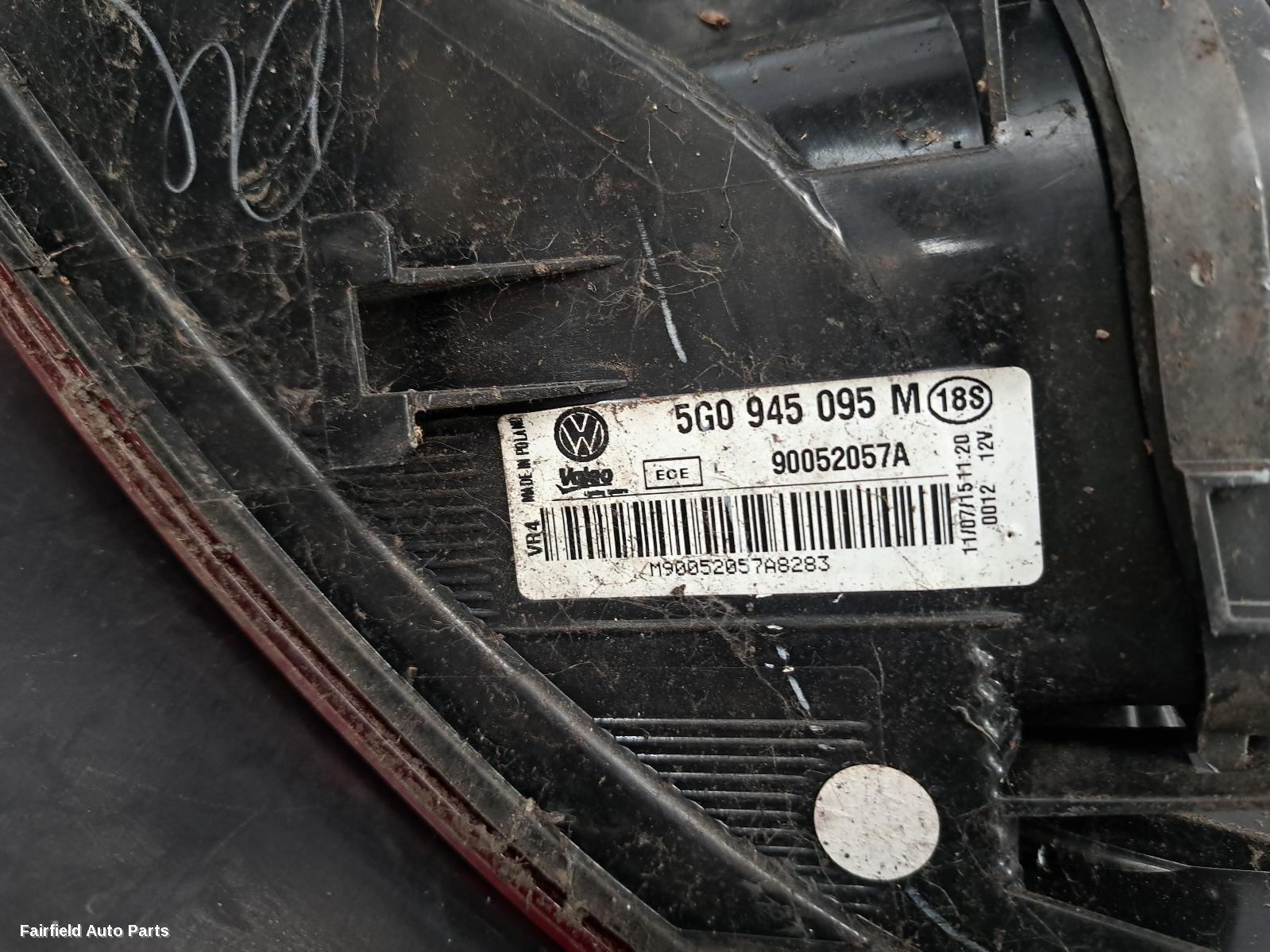 2016 Volkswagen Golf Left Taillight