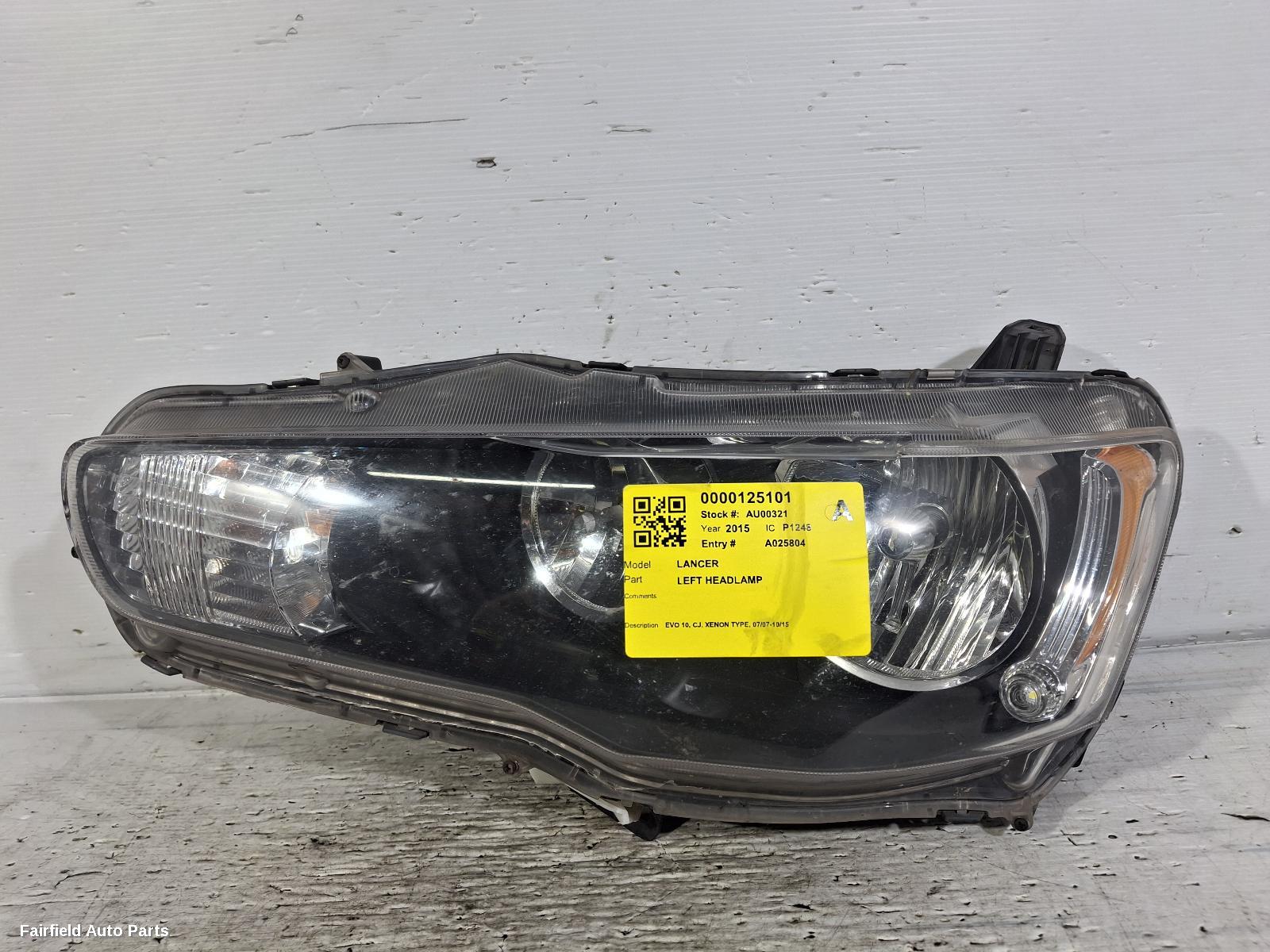 2007-2015 Mitsubishi Lancer Left Headlamp
