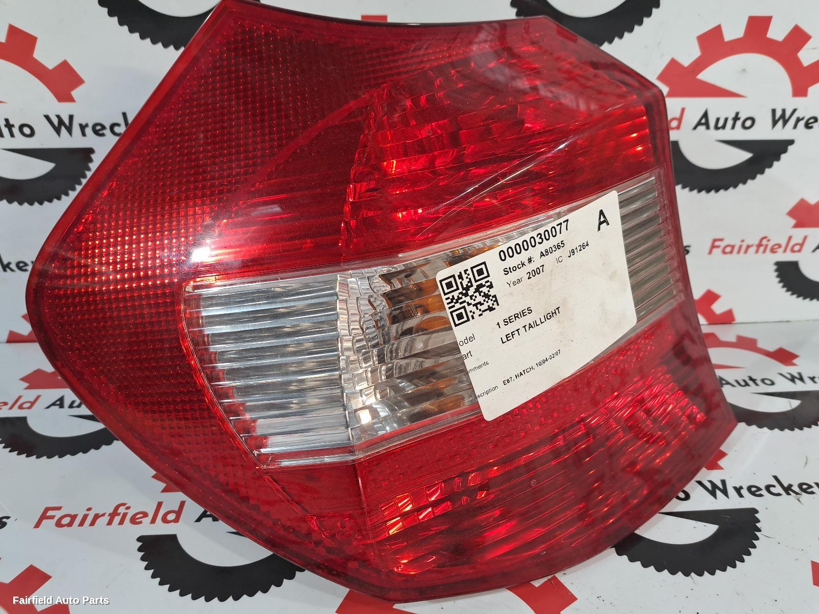 2007 Bmw 1 Series Left Taillight