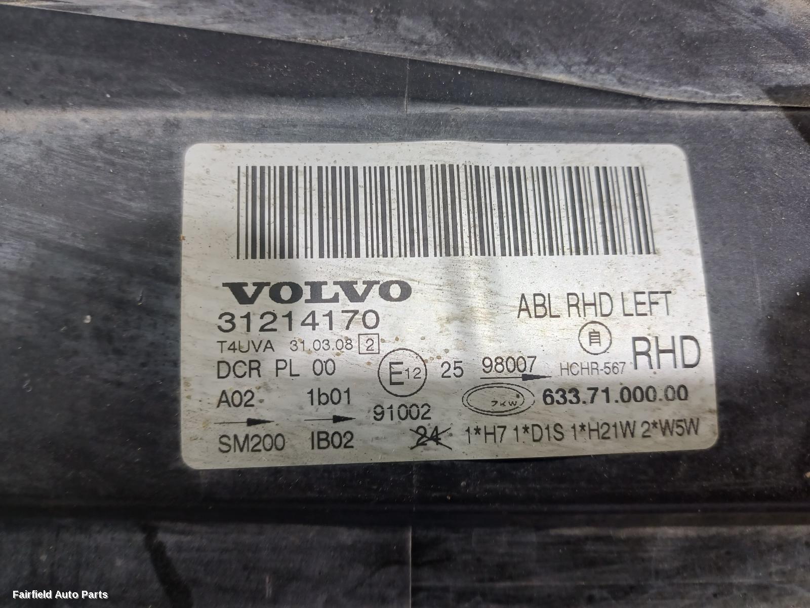 2007-2016 Volvo Xc70 Left Headlamp