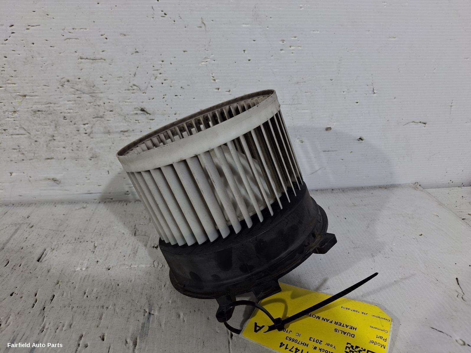 2007-2014 Nissan Dualis Heater Fan Motor