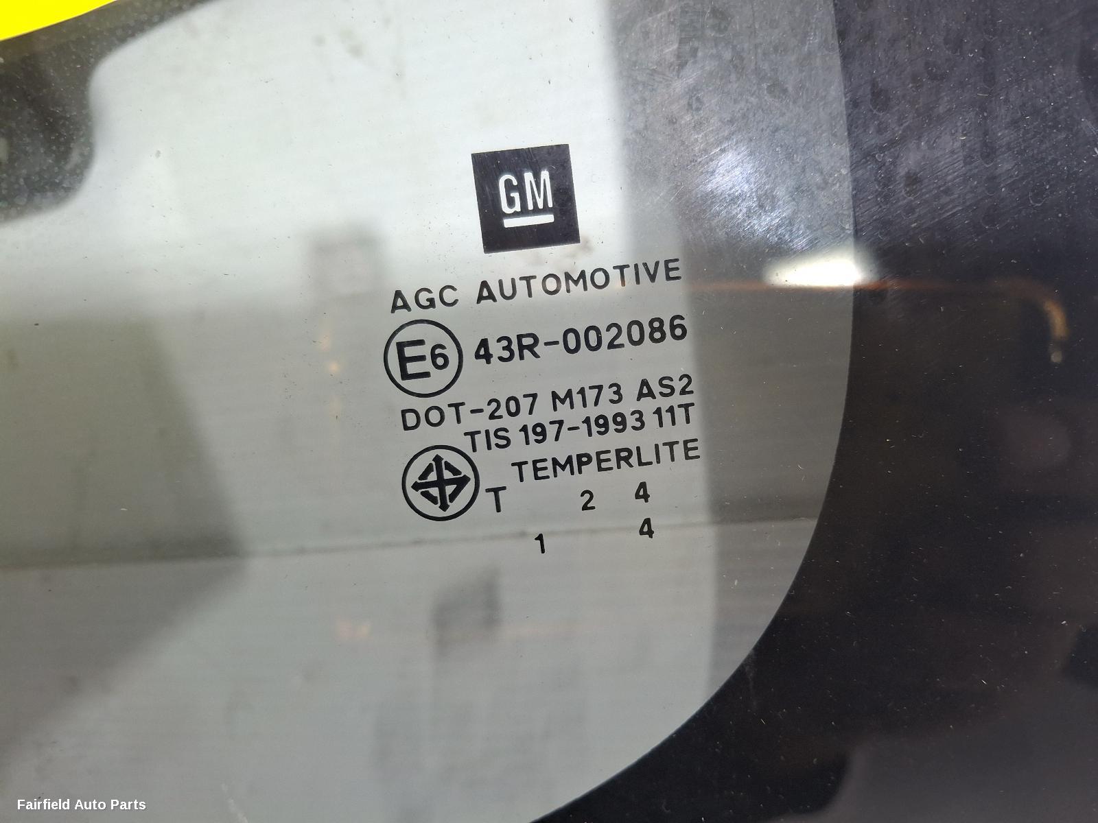 2012-2020 Holden Colorado Left Rear Door Window