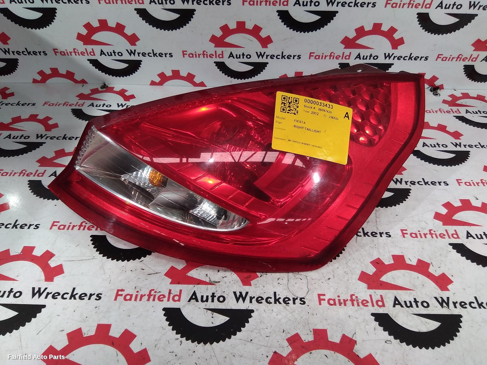 2012 Ford Fiesta Right Taillight