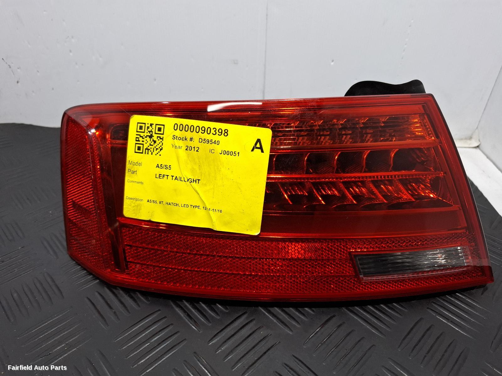 2011-2016 Audi A5 Left Taillight