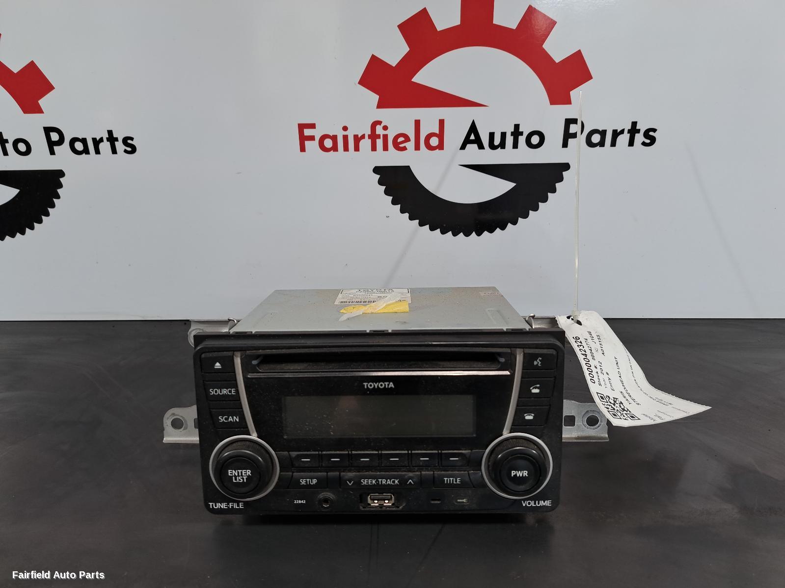 2011-2019 Toyota Yaris Radio Cd Dvd Sat Tv