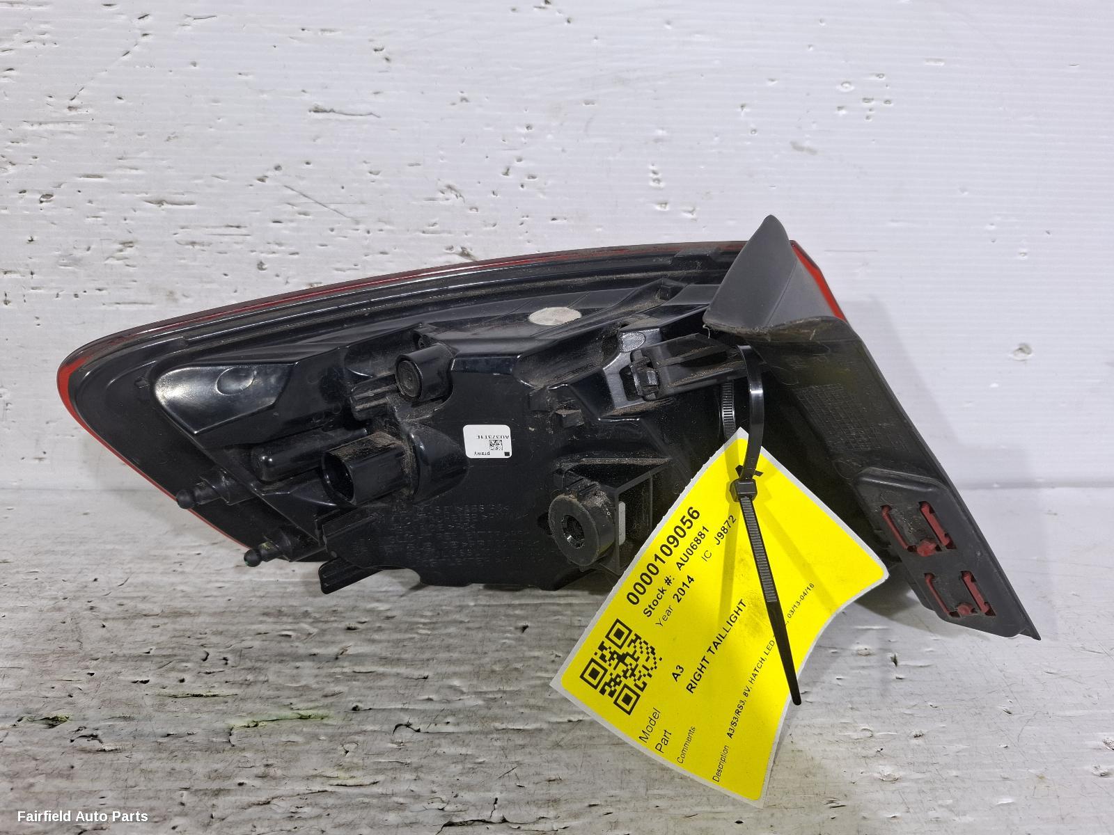 2013-2016 Audi A3 Right Taillight