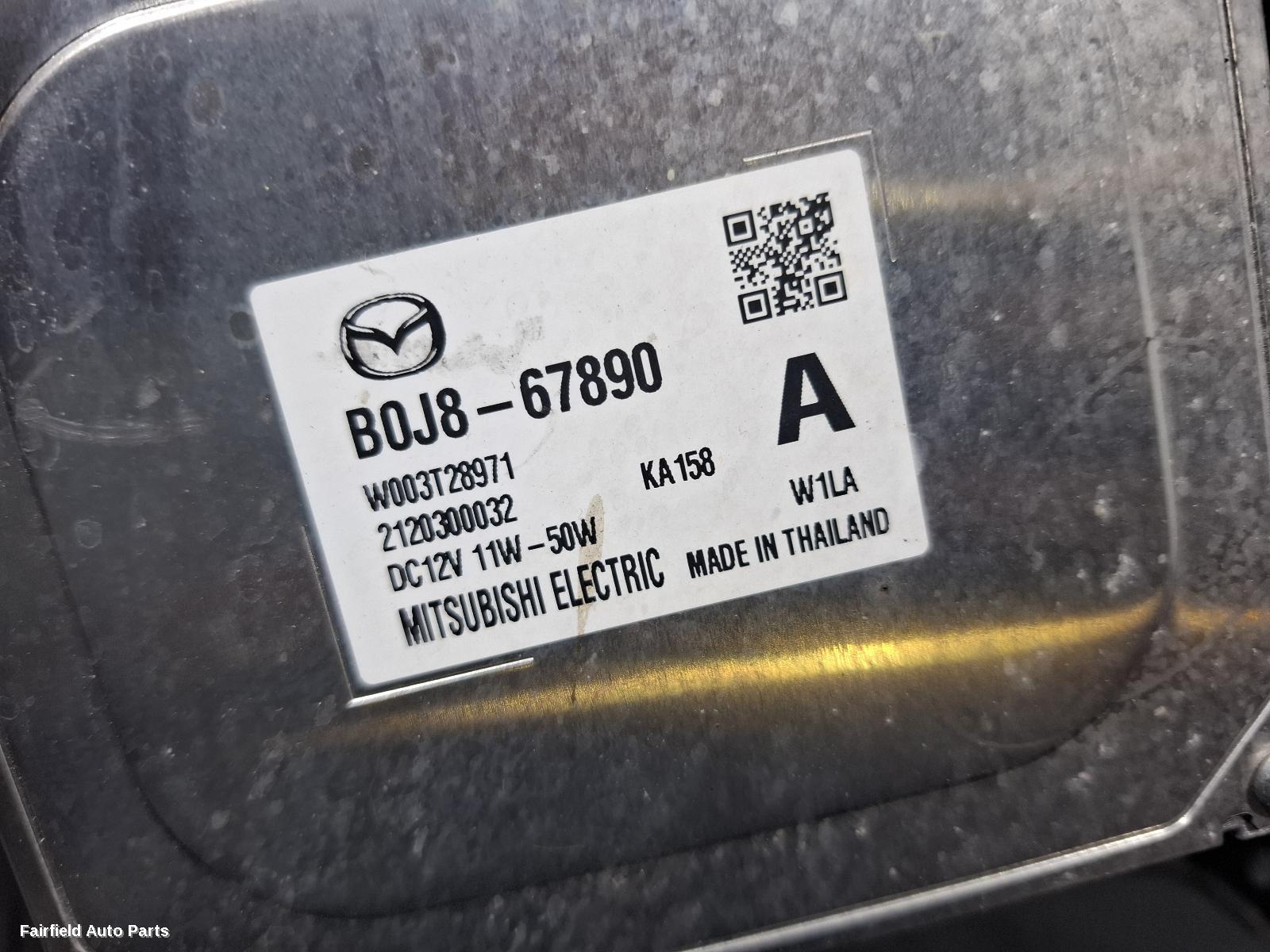 2019-2025 Mazda 3 Right Headlamp