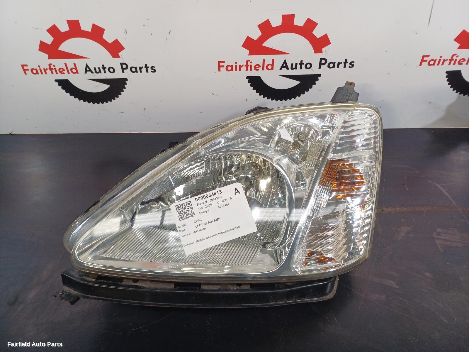 2005 Honda Civic Left Headlamp