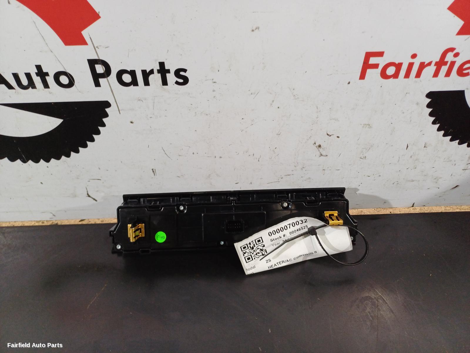 2020-2024 Mg Zs Heater Ac Controls