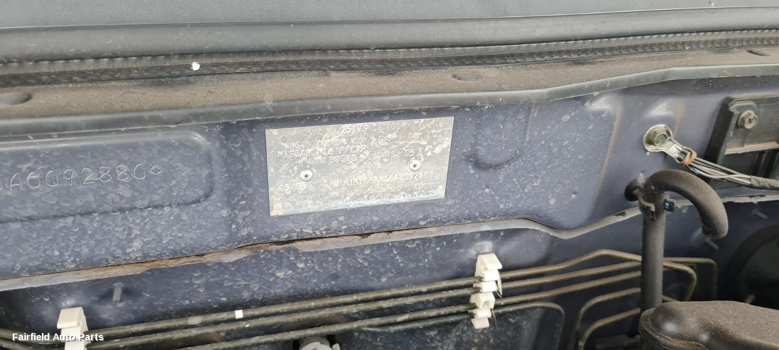 2005 Nissan Pulsar Left Taillight