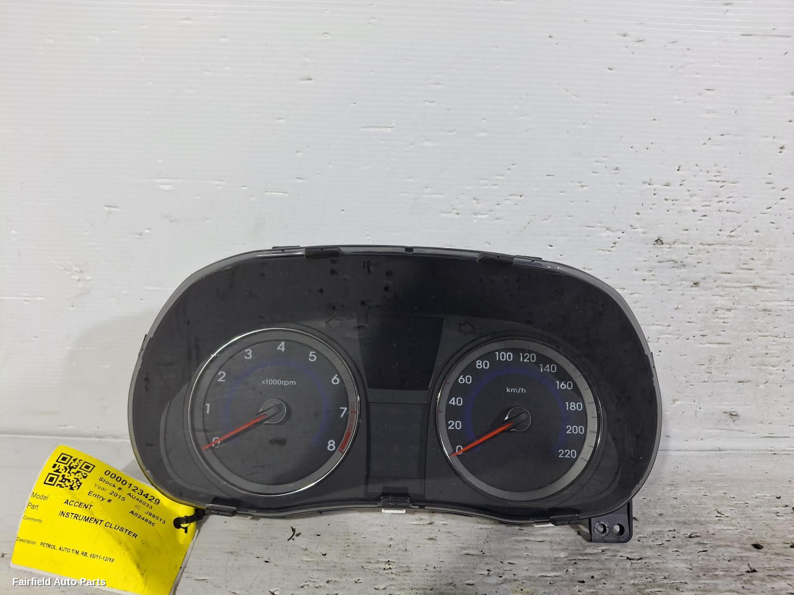 2011-2019 Hyundai Accent Instrument Cluster