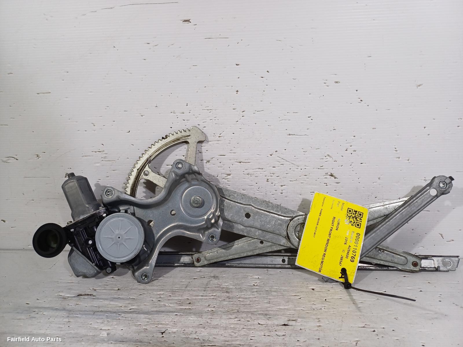 2012-2017 Toyota Aurion Right Front Window Reg Motor