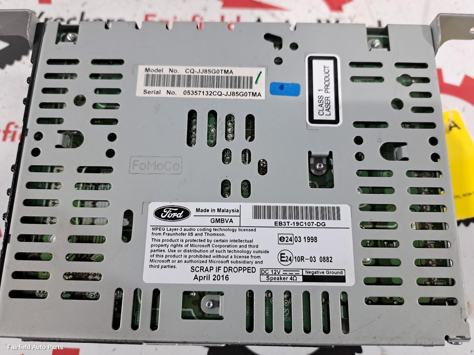 2015-2022 Ford Ranger Radio Cd Dvd Sat Tv