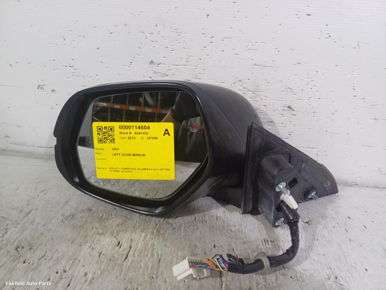2014-2018 Honda Hrv Left Door Mirror