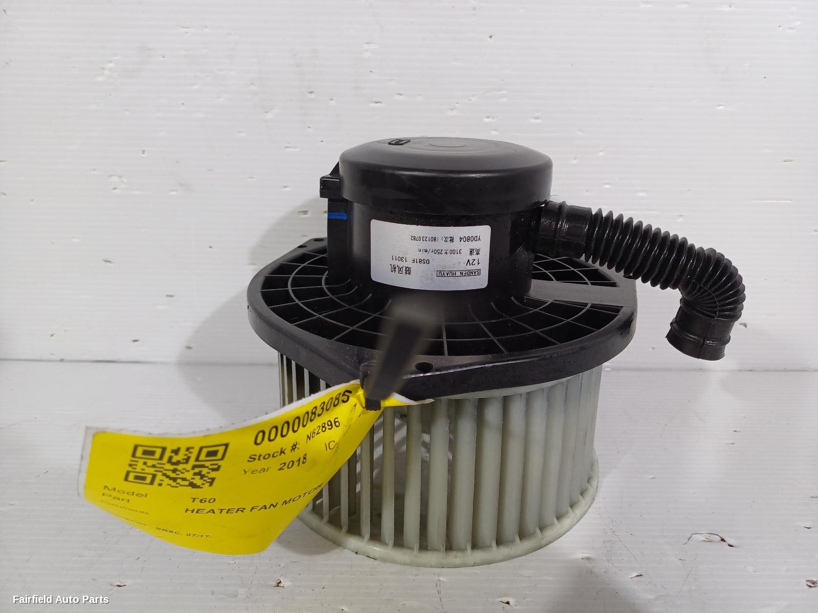 2017-2021 Ldv T60 Heater Fan Motor